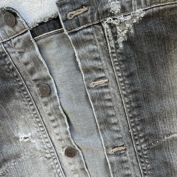 Citizens of Humanity Jean Jacket / black gray distressed classic fitted lovely S - Picture 16 of 16